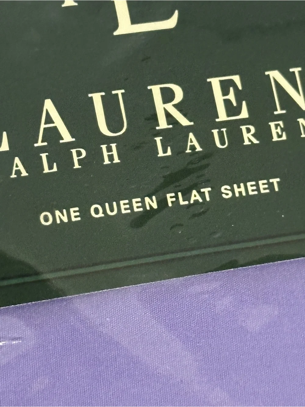 Vtg Lauren Ralph Lauren QUEEN FLAT Sheet 100% Cotton Purple 250 TC NEW